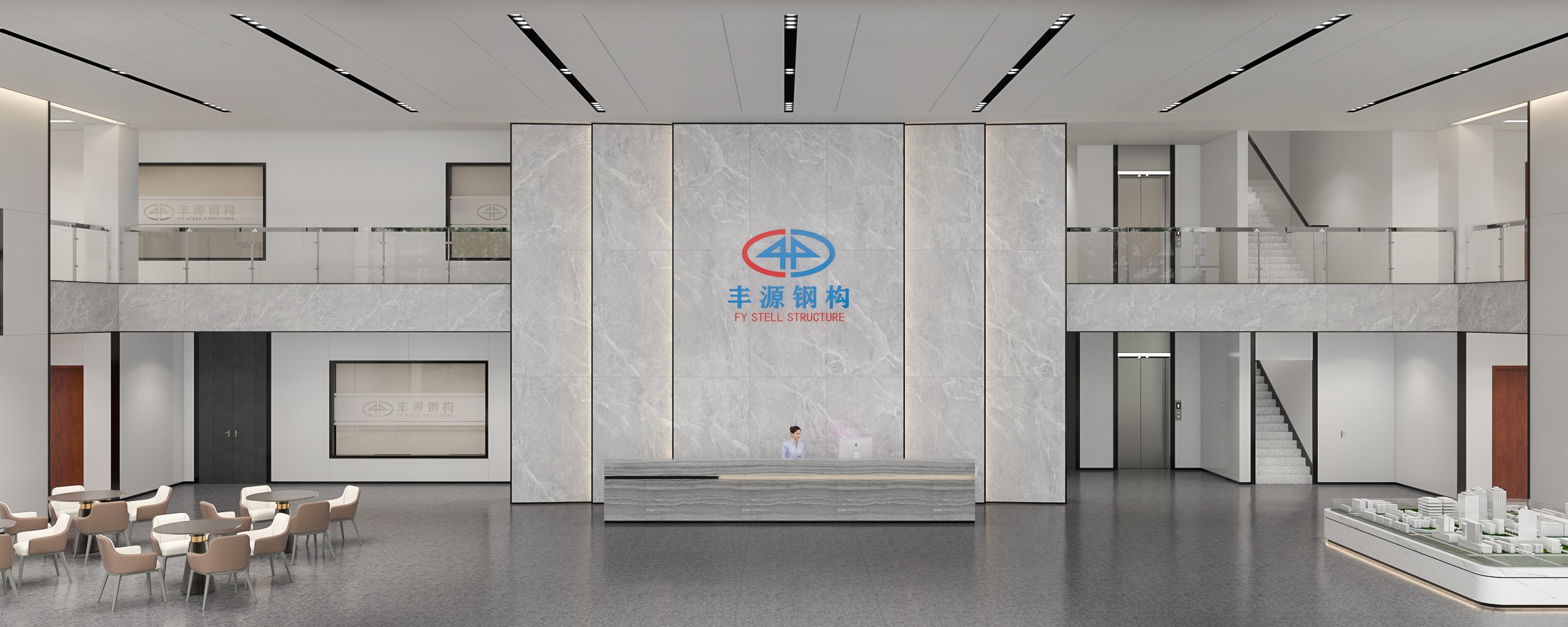 工厂厂房装修设计|崇左市扶绥县·广西丰源钢结构有限公司厂房综合楼装修项目