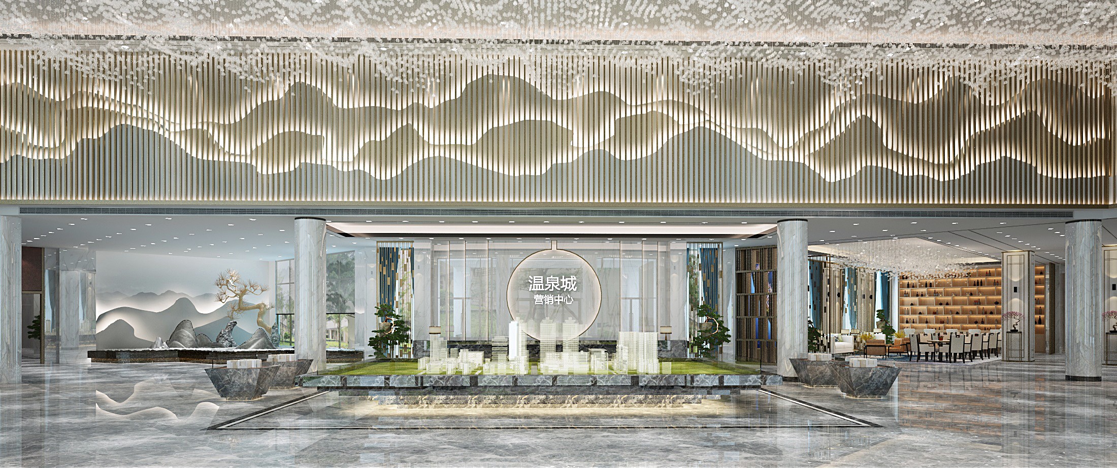 售楼部装修设计|南宁装修公司分享，来宾象州·温泉城·售楼中心装修工程